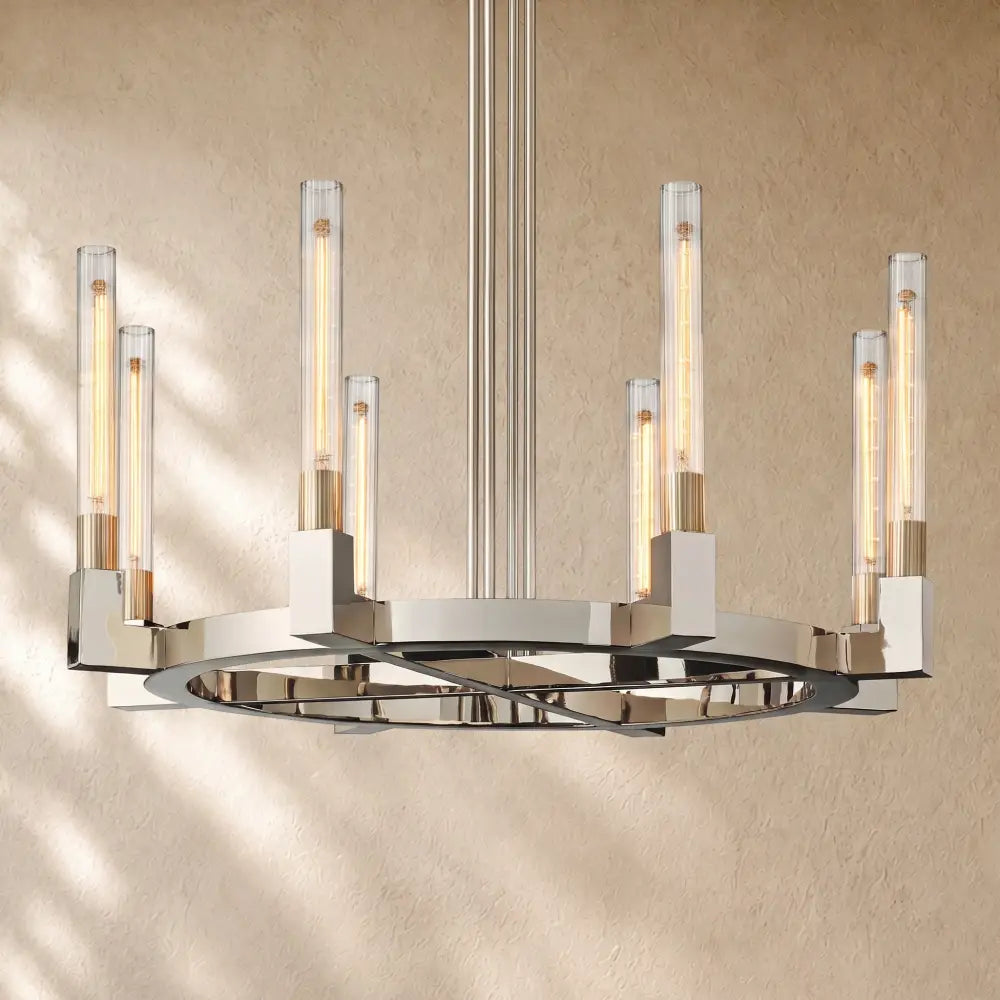 Cennela Round Chandelier 36’’,48’’,60’’,72’’ - 36’’ / Nickle
