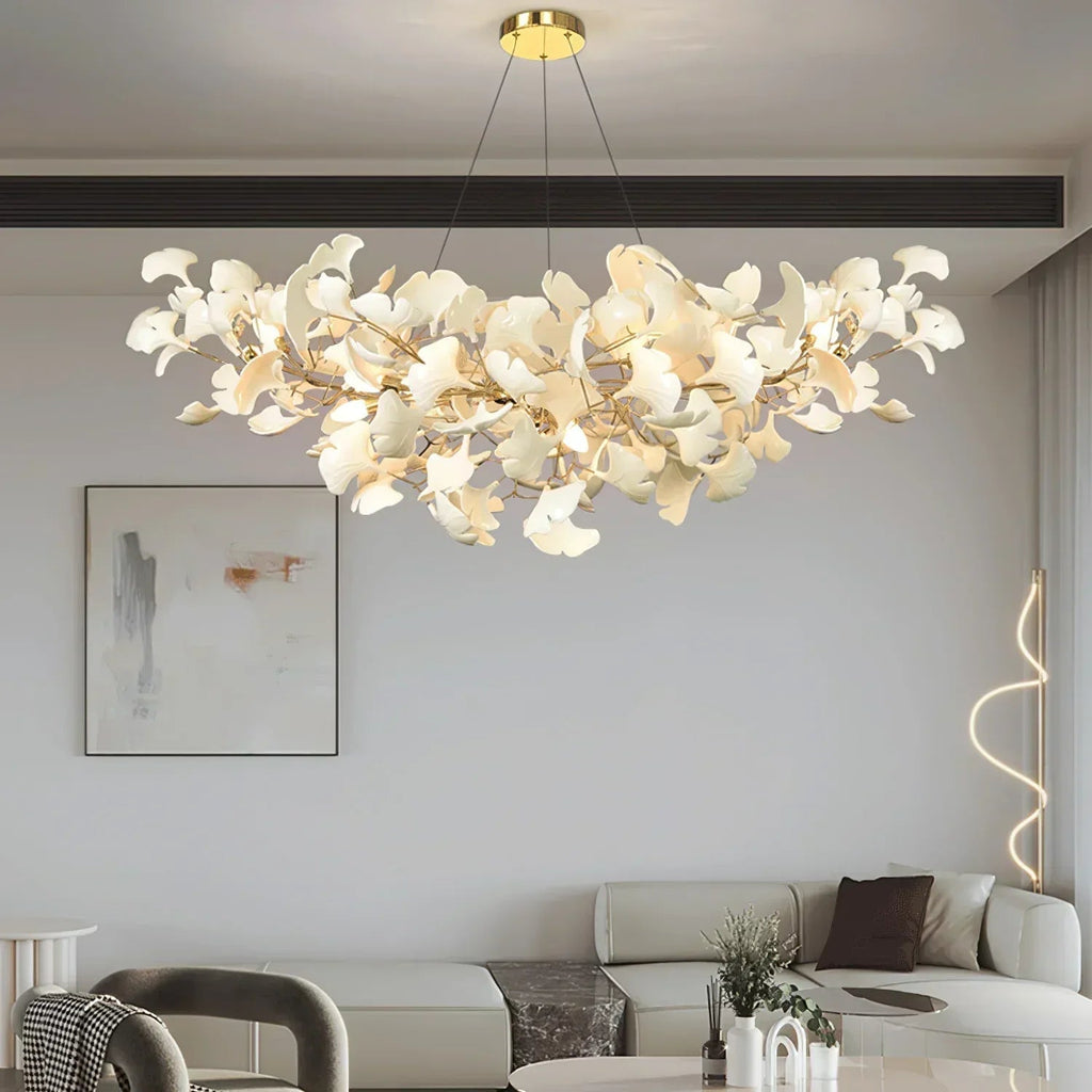 Ceramic Gingko Chandelier B - fovolighting
