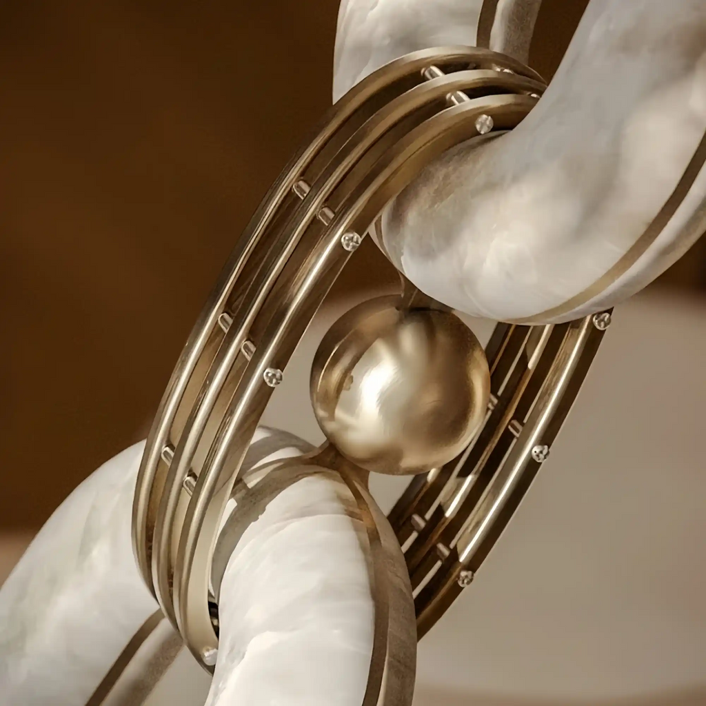 Chain Alabaster Link Chandelier