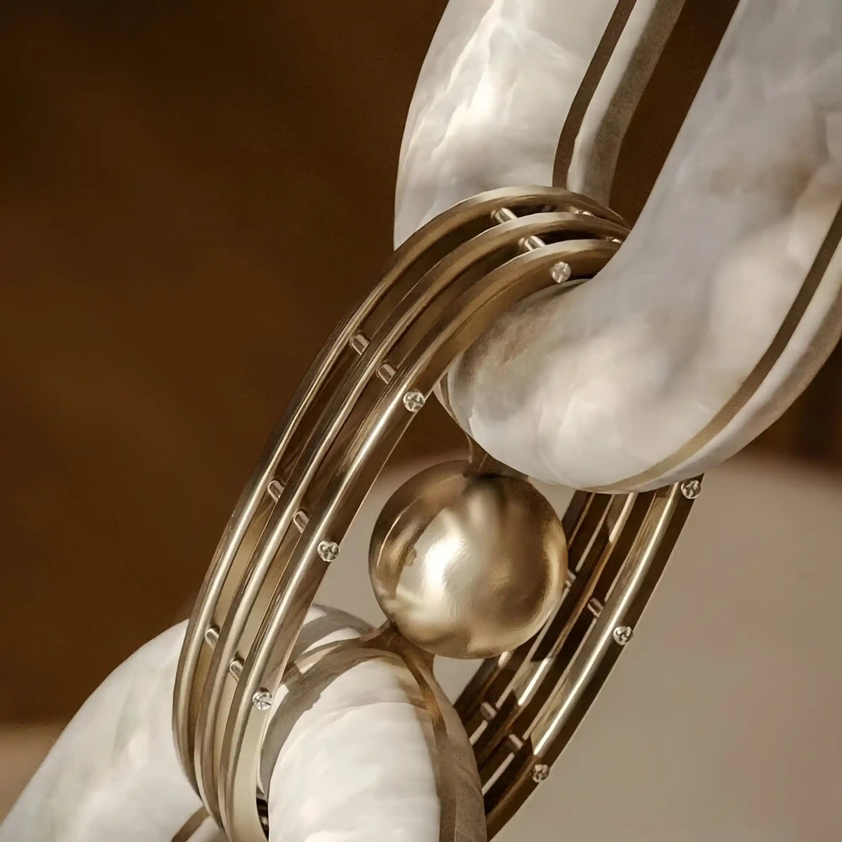 Chain Alabaster Link Chandelier