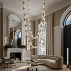 Chain Alabaster Link Chandelier