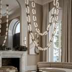 Chain Alabaster Link Chandelier