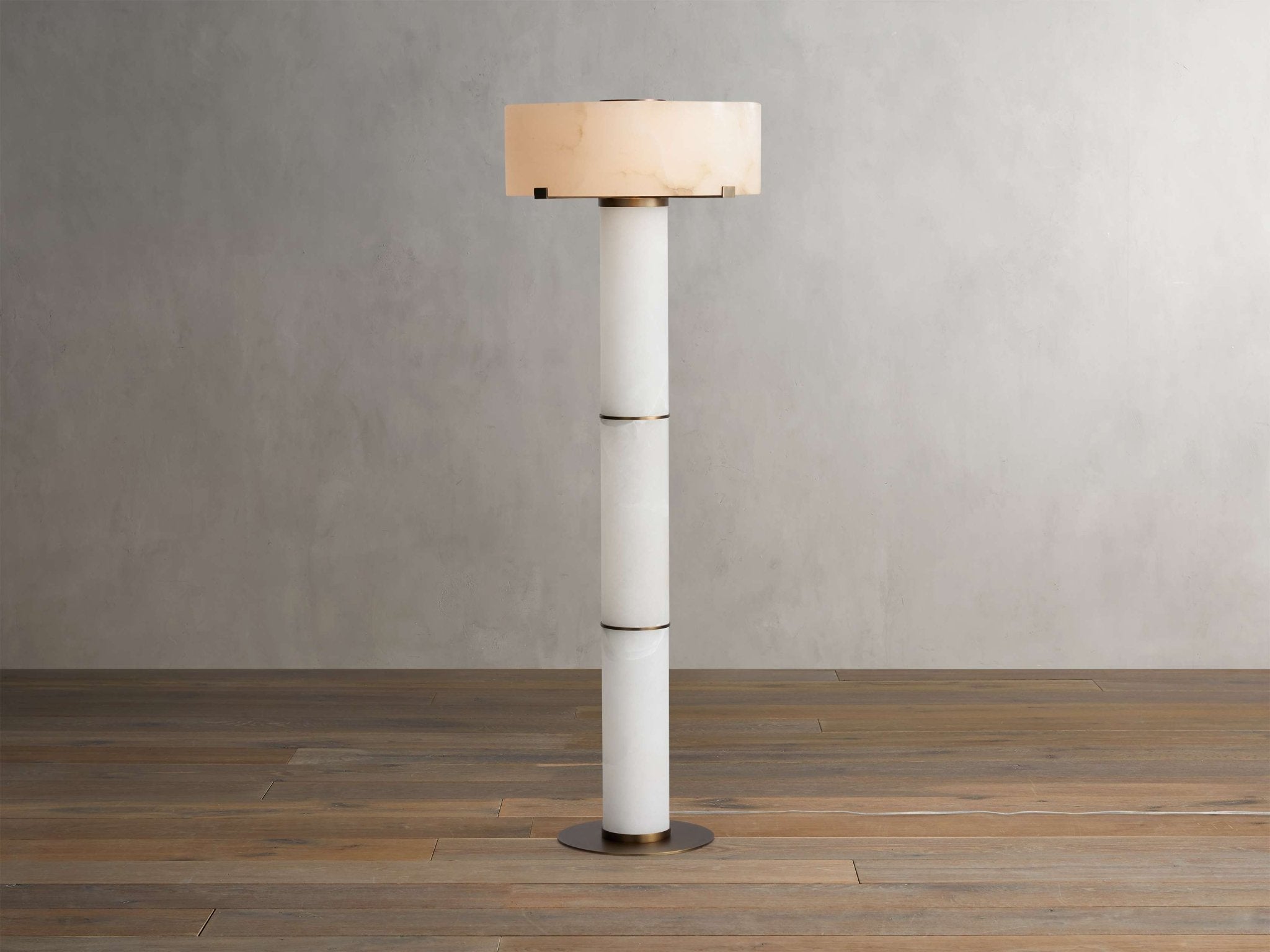 Chayla Alabaster Stone Floor Lamp 64''H - fovolighting