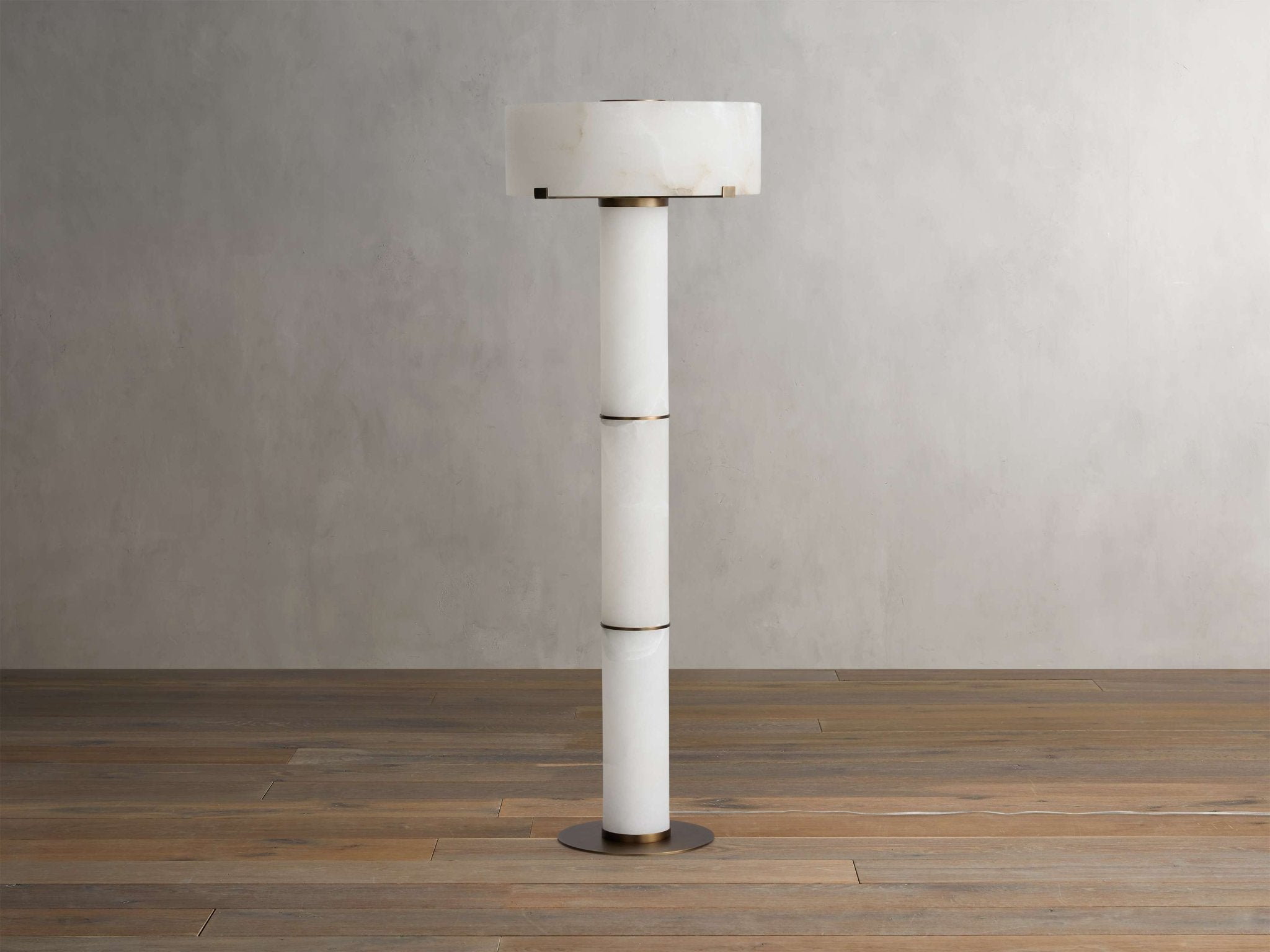 Chayla Alabaster Stone Floor Lamp 64''H - fovolighting
