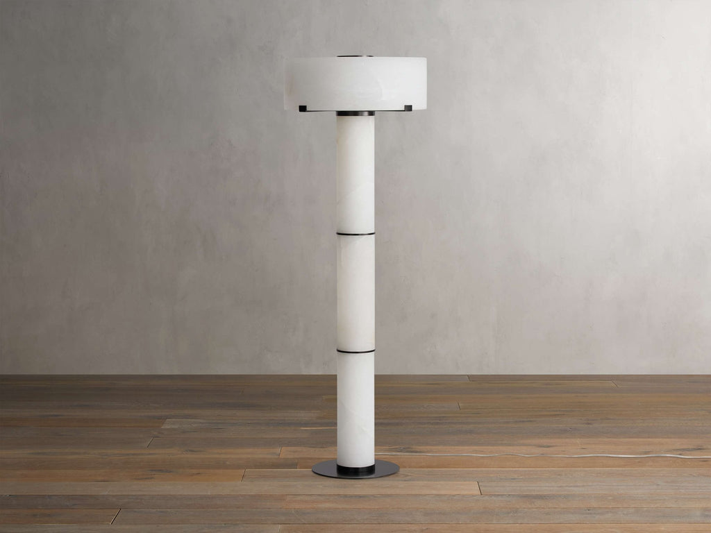Chayla Alabaster Stone Floor Lamp 64''H - fovolighting