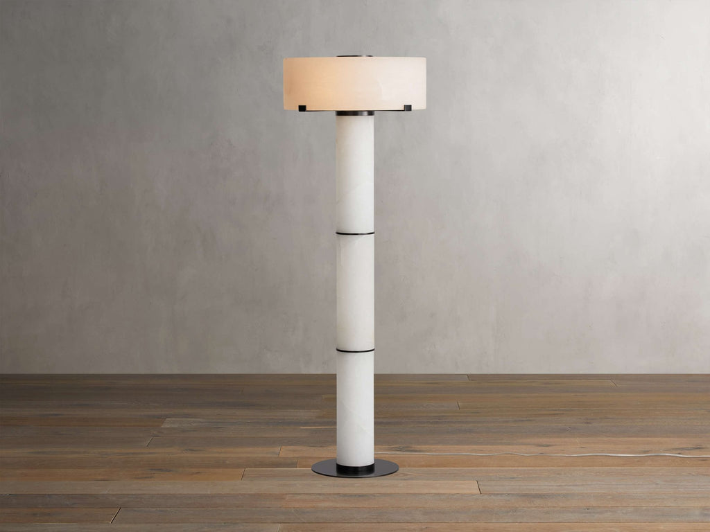 Chayla Alabaster Stone Floor Lamp 64''H - fovolighting