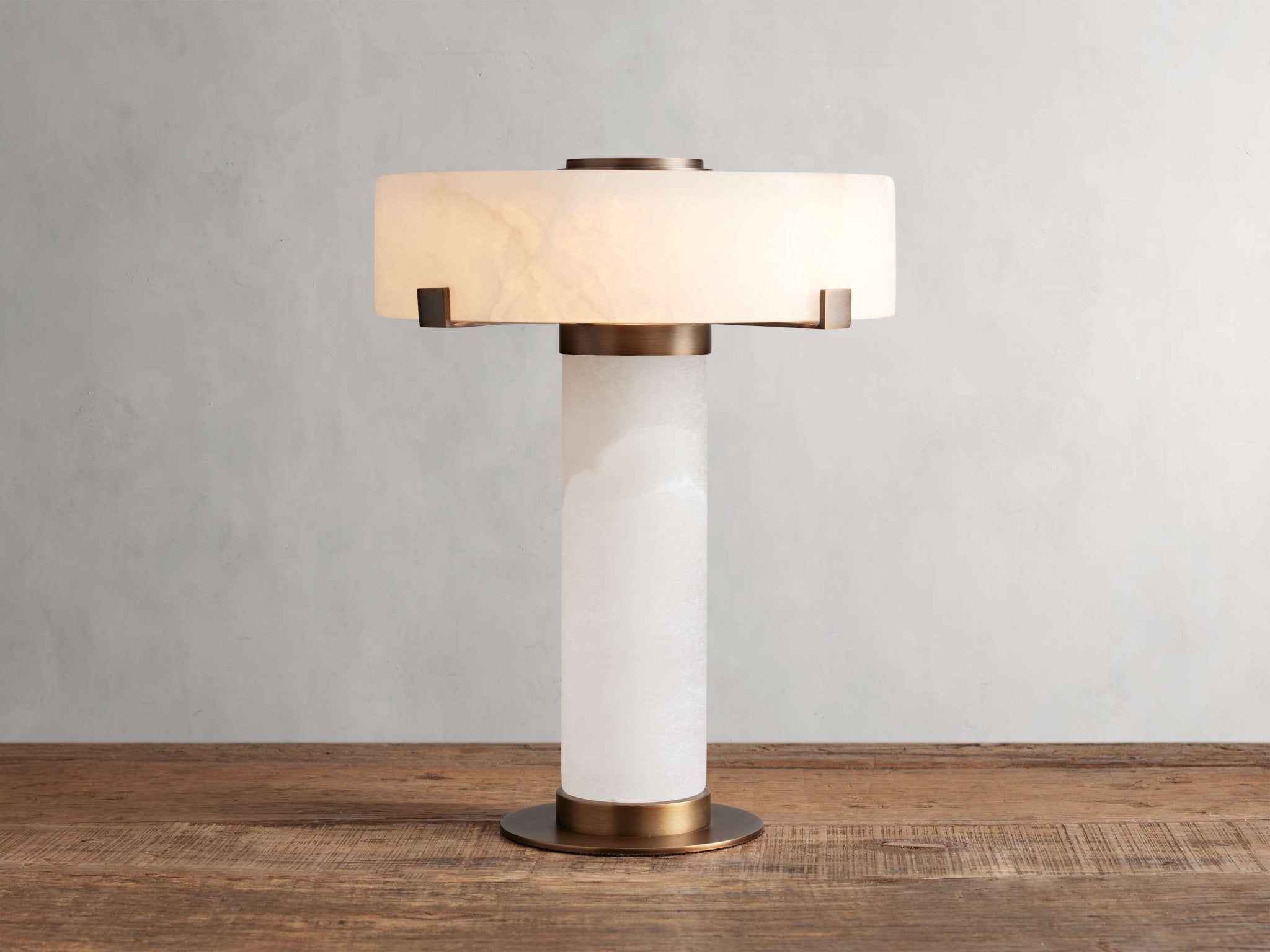 Chayla Alabaster Stone Table Lamp 13'' 19'' - fovolighting