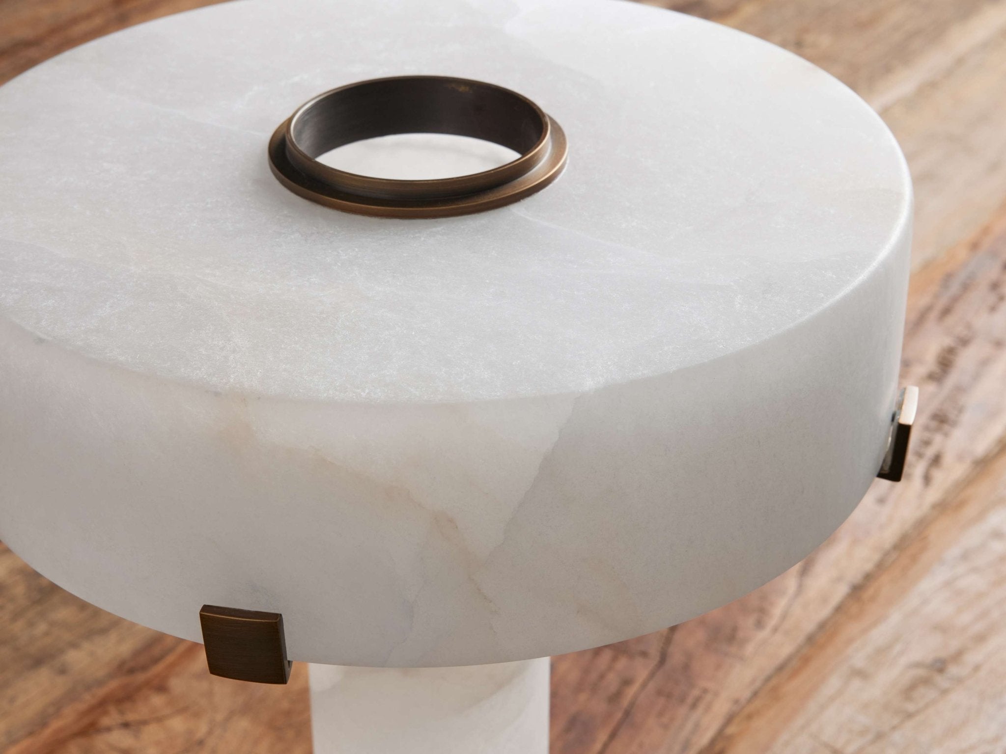 Chayla Alabaster Stone Table Lamp 13'' 19'' - fovolighting