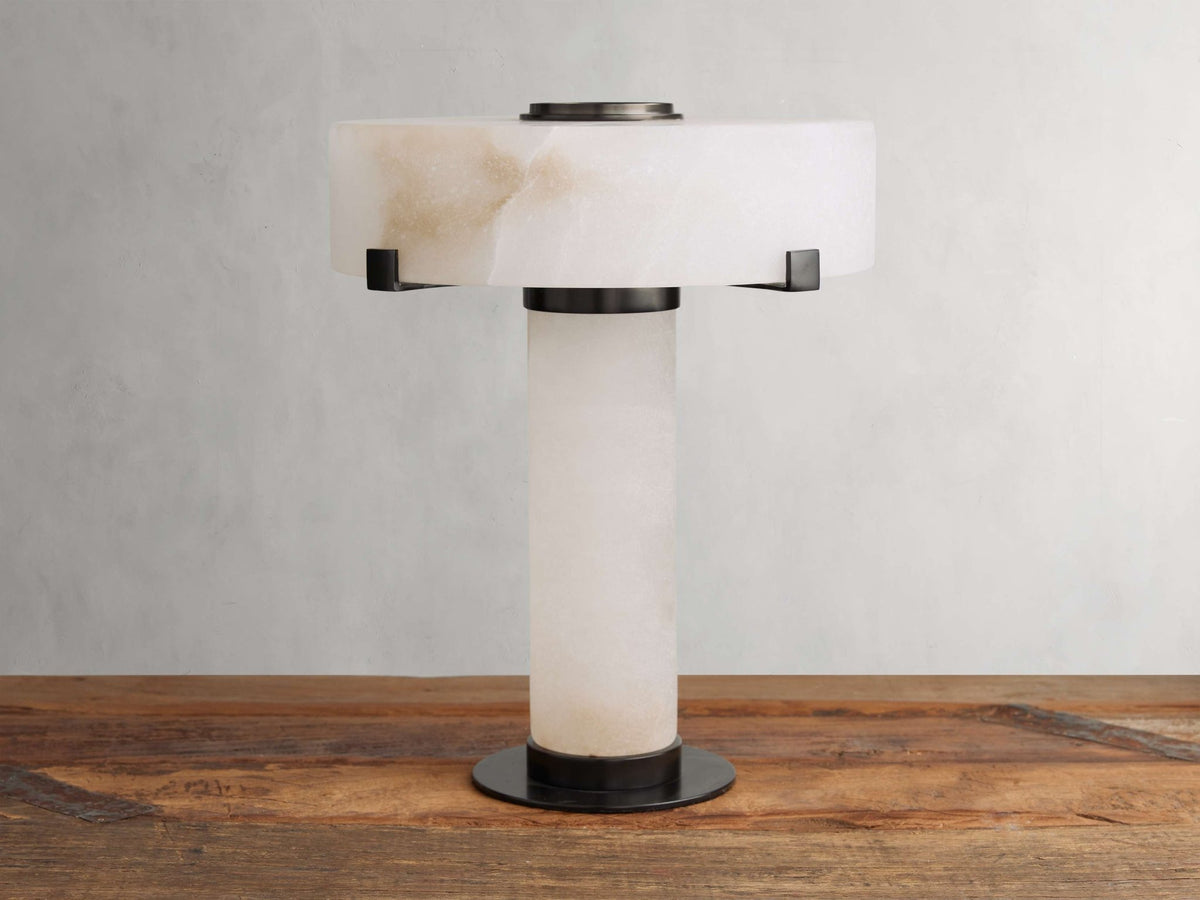 Chayla Alabaster Stone Table Lamp 13'' 19'' - fovolighting