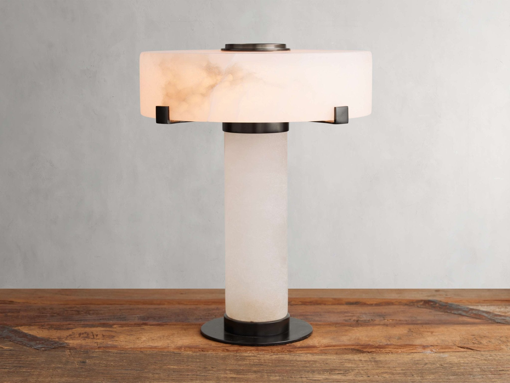 Chayla Alabaster Stone Table Lamp 13'' 19'' - fovolighting