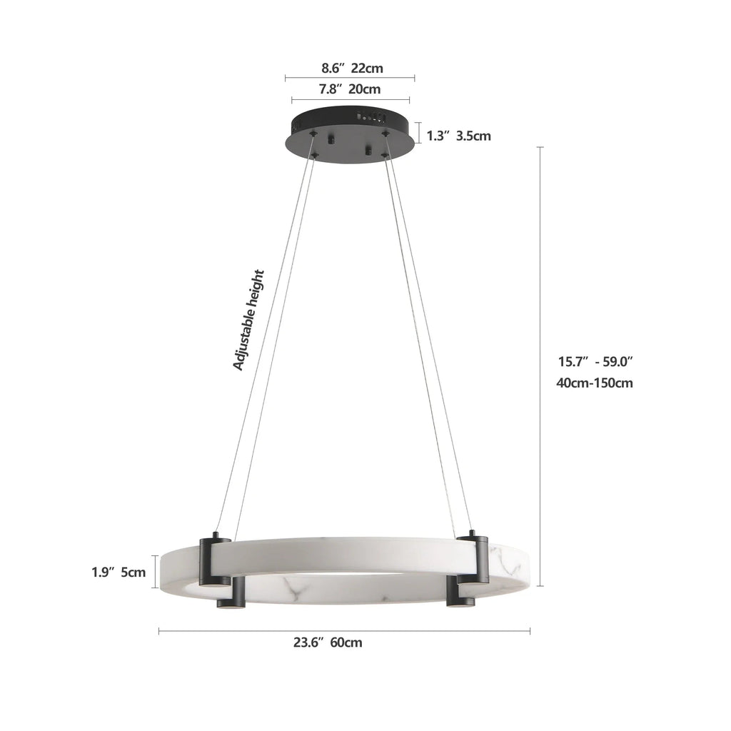 Chester Marble Ring Chandelier - fovolighting