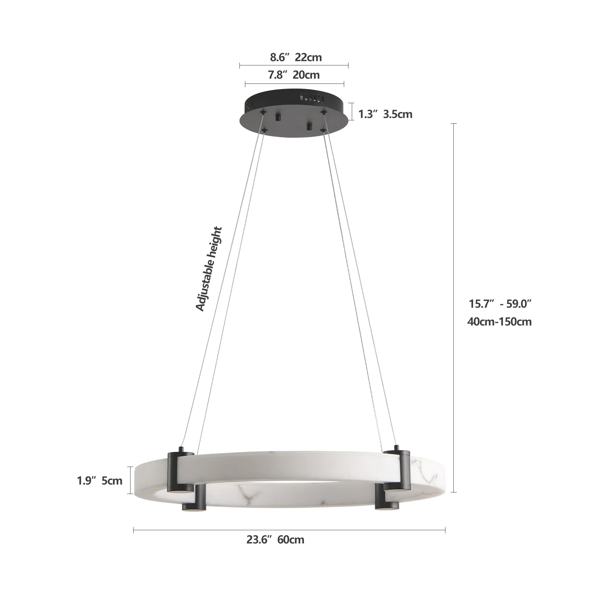 Chester Marble Ring Chandelier - fovolighting