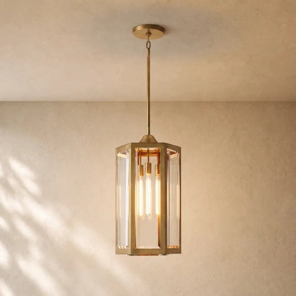 Chevalie Grand Pendant - Lacquered Burnished Brass / 28’’