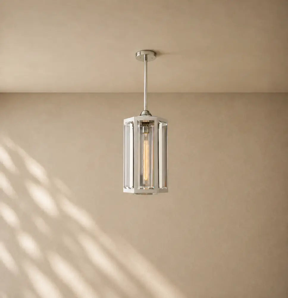 Chevalie Grand Pendant - Weathered Zinc / 15’’