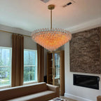 Chiaramn Glass Tiered Round Chandelier