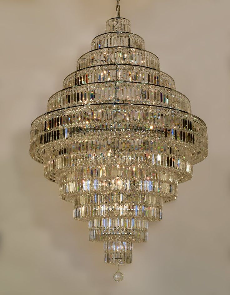 Chrome/ Silver/ Gold Extra Large Chandelier For Foyer Living Room Staircase Crystal Ceiling Lighting Fixture - fovolighting
