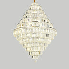 Chrome/ Silver/ Gold Extra Large Chandelier For Foyer Living Room Staircase Crystal Ceiling Lighting Fixture - fovolighting