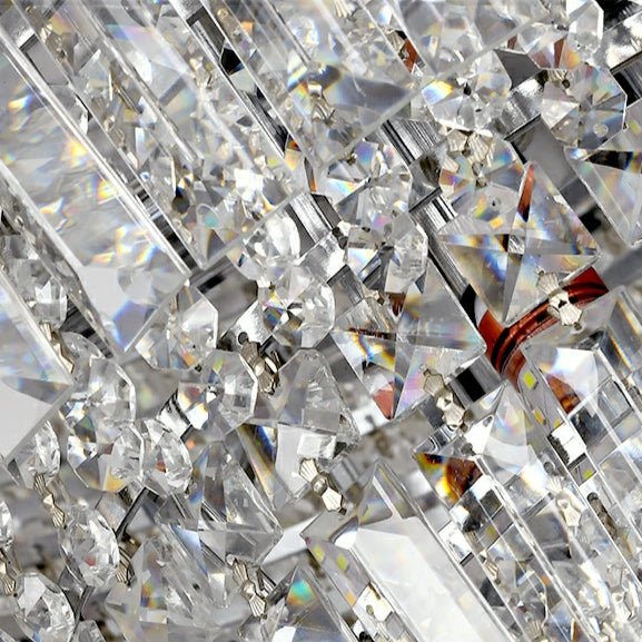 Chrome/ Silver/ Gold Extra Large Chandelier For Foyer Living Room Staircase Crystal Ceiling Lighting Fixture - fovolighting