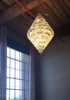 Chrome/ Silver/ Gold Extra Large Chandelier For Foyer Living Room Staircase Crystal Ceiling Lighting Fixture - fovolighting