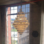 Chrome/ Silver/ Gold Extra Large Chandelier For Foyer Living Room Staircase Crystal Ceiling Lighting Fixture - fovolighting