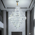 Chrome/ Silver/ Gold Extra Large Chandelier For Foyer Living Room Staircase Crystal Ceiling Lighting Fixture - fovolighting