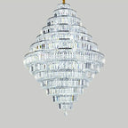Chrome/ Silver/ Gold Extra Large Chandelier For Foyer Living Room Staircase Crystal Ceiling Lighting Fixture - fovolighting