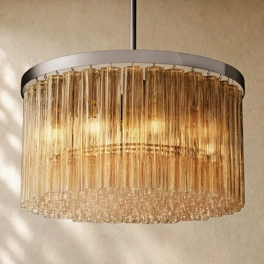 Ciello Round Chandelier - Polished Stainless Steel / 36’’