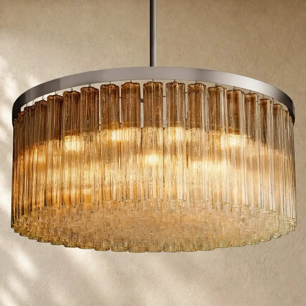 Ciello Round Chandelier - Polished Stainless Steel / 48’’