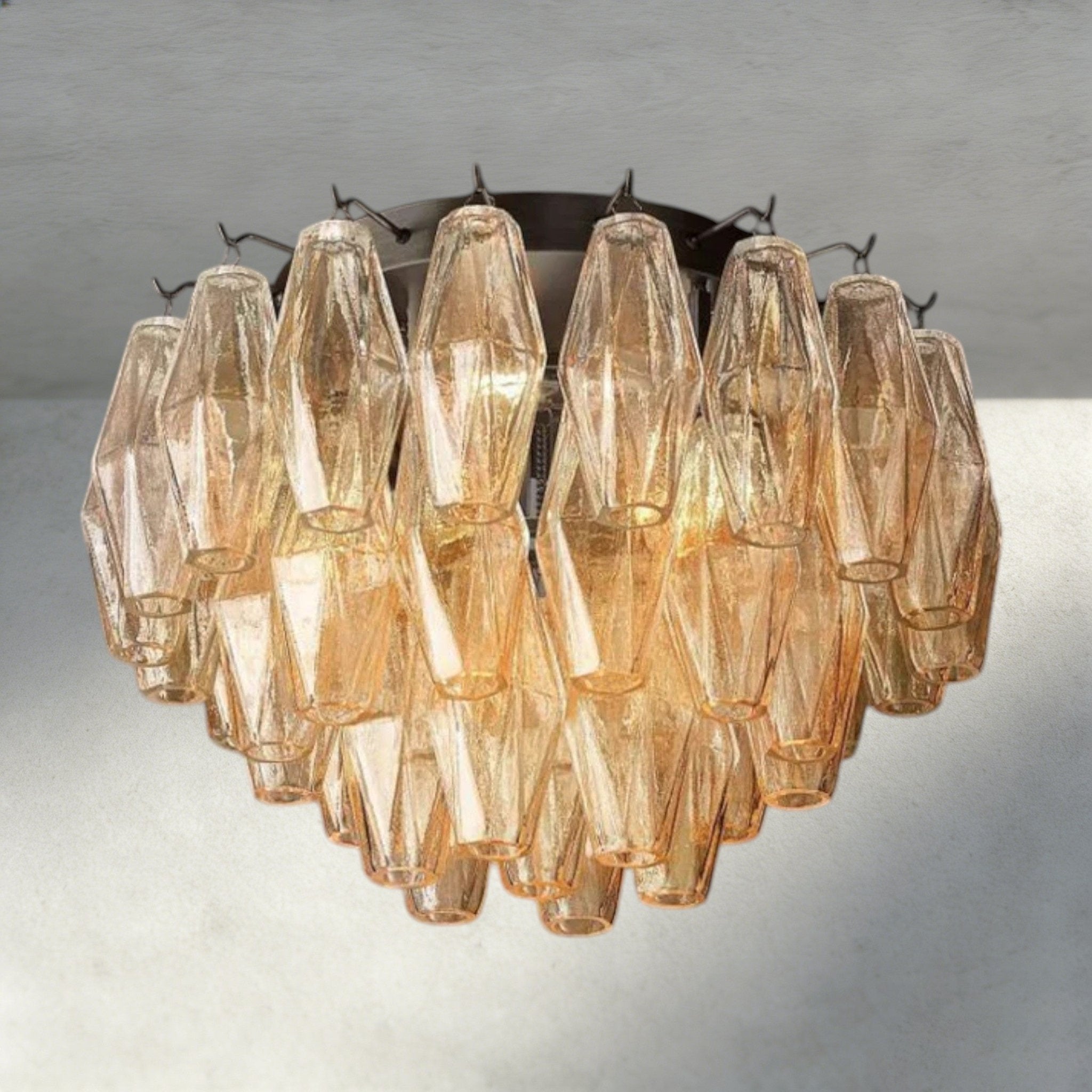 Cihela Clear/ Smoke Glass Flushmount 17", 22" - fovolighting