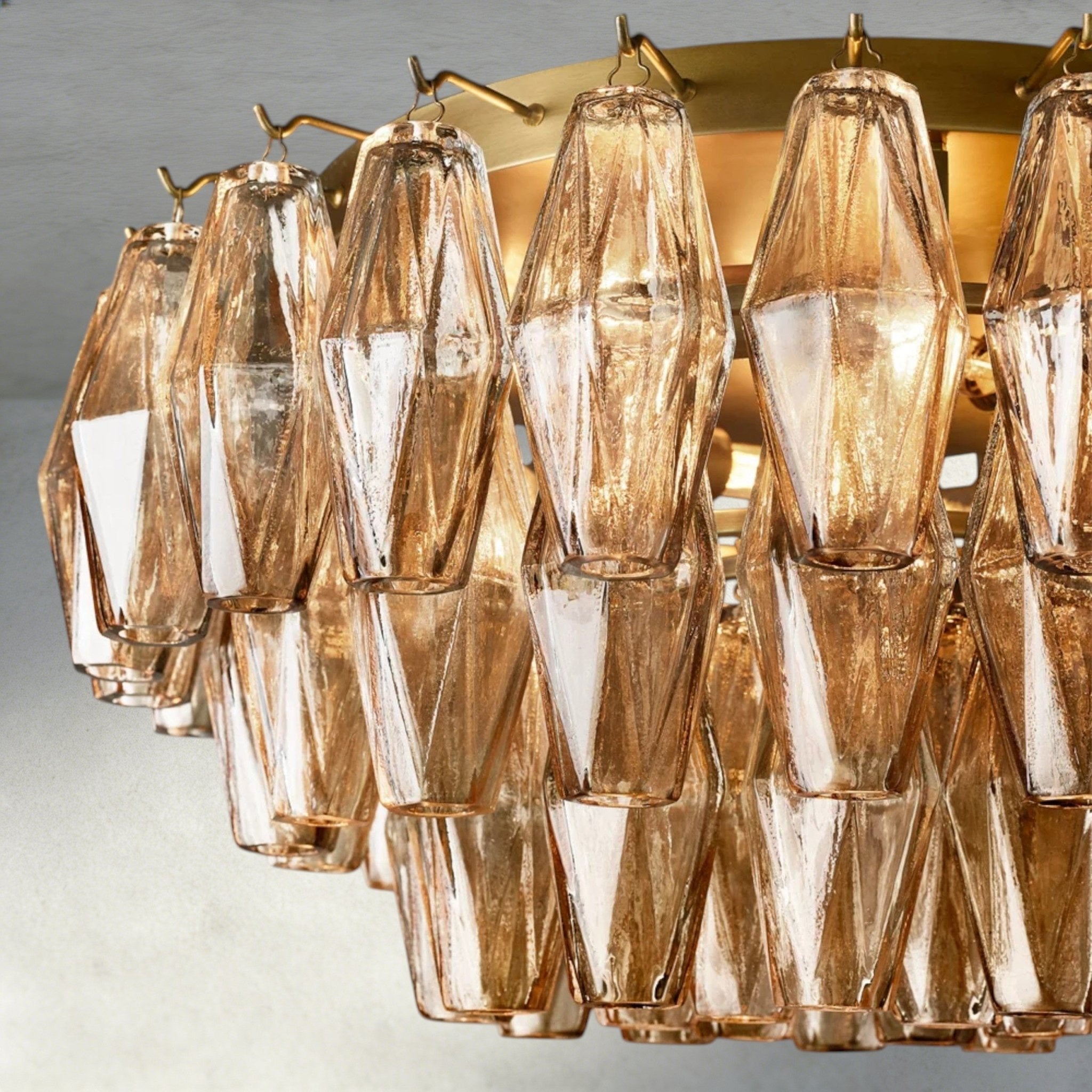 Cihela Clear/ Smoke Glass Flushmount 17", 22" - fovolighting