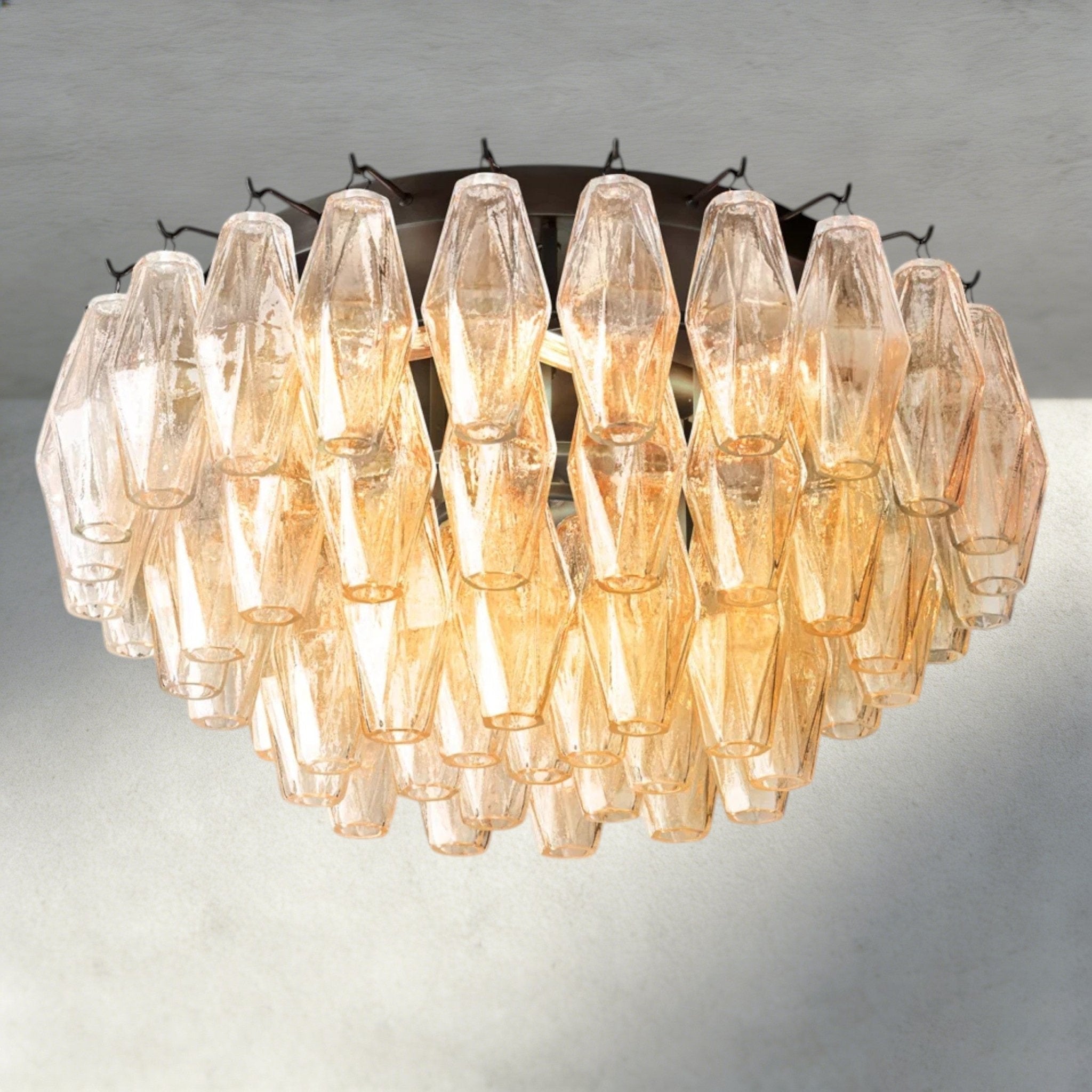 Cihela Clear/ Smoke Glass Flushmount 17", 22" - fovolighting