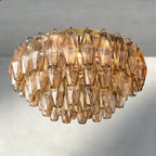 Cihela Clear/ Smoke Glass Flushmount 17", 22" - fovolighting