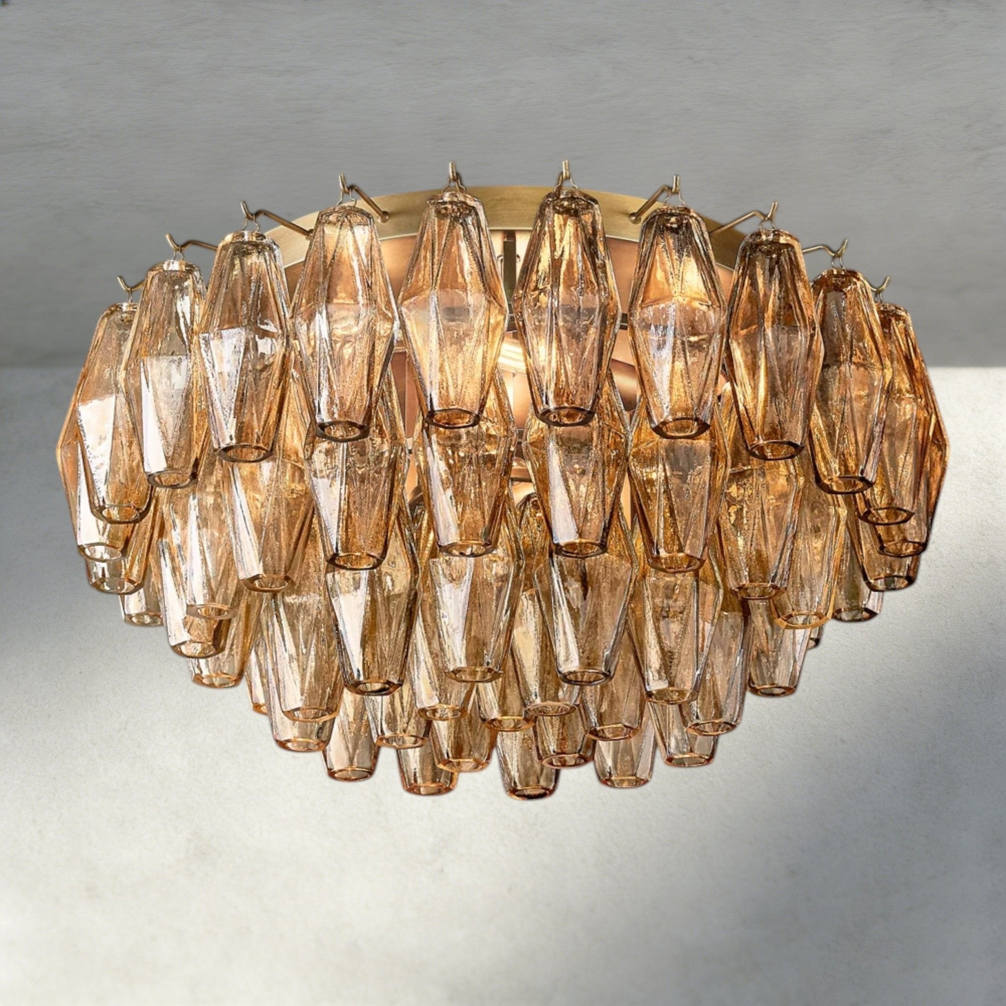 Cihela Clear/ Smoke Glass Flushmount 17", 22" - fovolighting