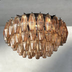Cihela Clear/ Smoke Glass Flushmount 17", 22" - fovolighting