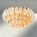 Cihela Clear/ Smoke Glass Flushmount 17", 22" - fovolighting
