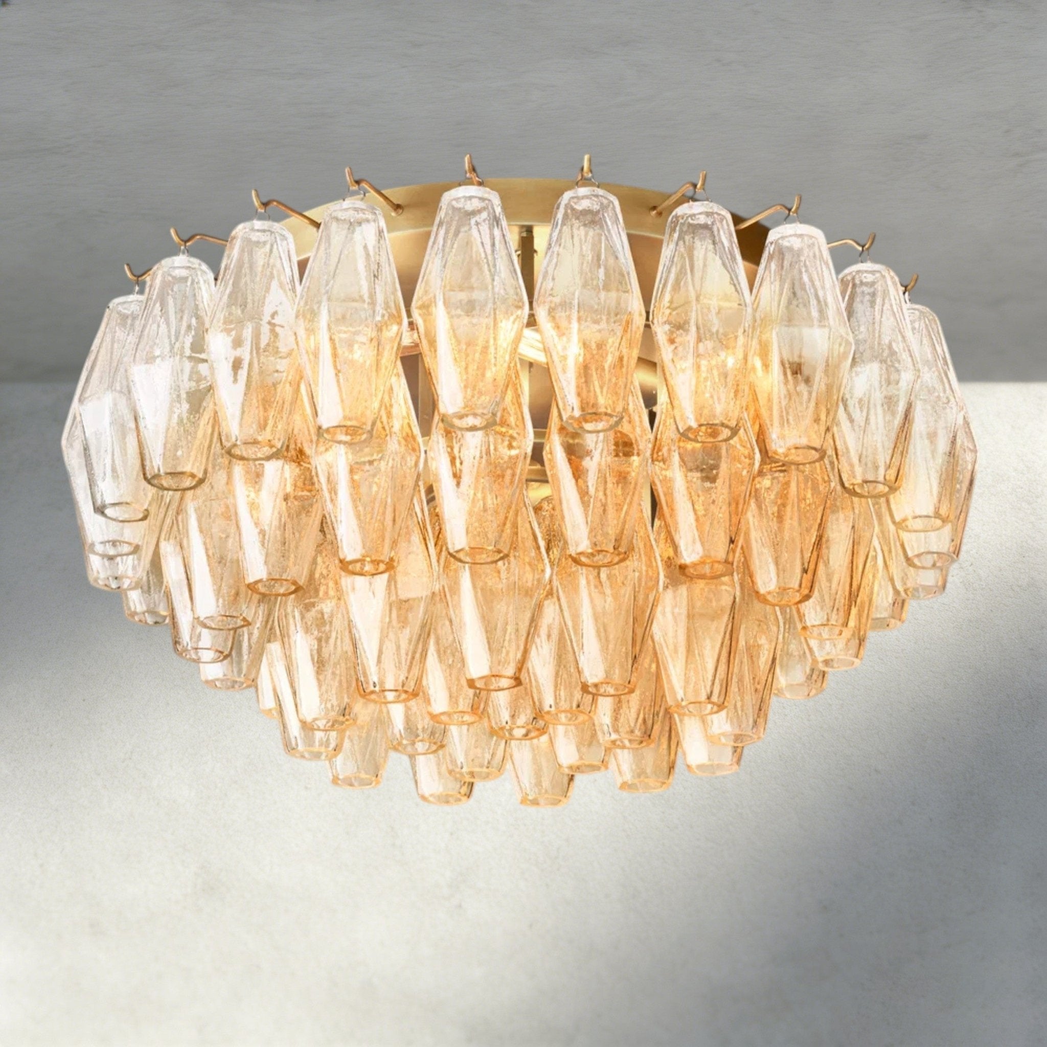 Cihela Clear/ Smoke Glass Flushmount 17", 22" - fovolighting