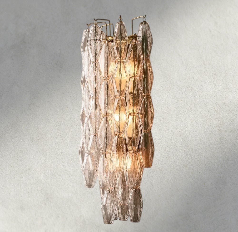 CIHELA CLEAR/ SMOKE GLASS GRAND SCONCE 30" - fovolighting