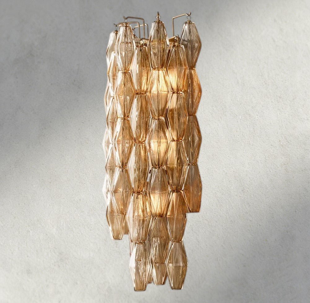 CIHELA CLEAR/ SMOKE GLASS GRAND SCONCE 30" - fovolighting