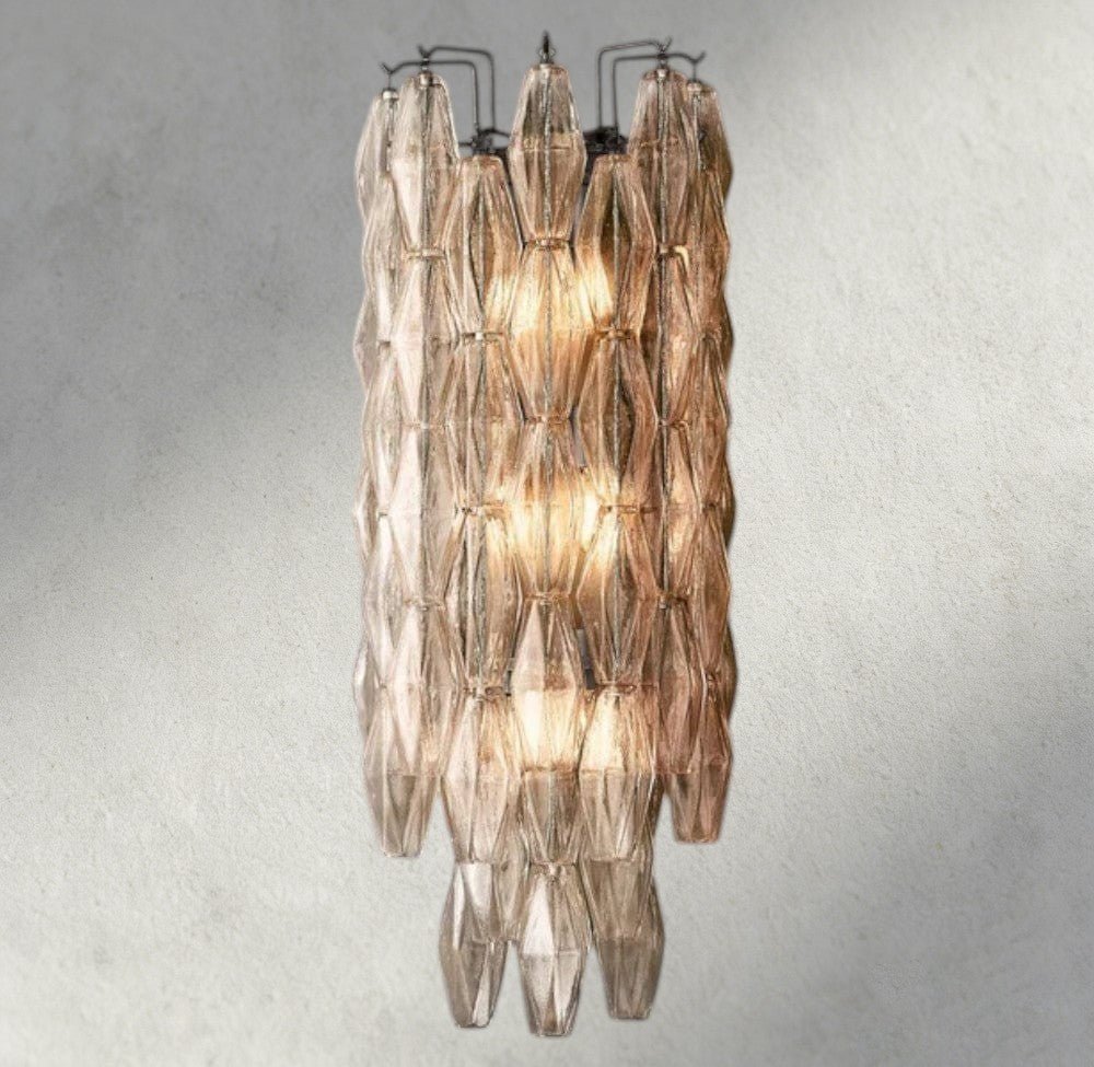 CIHELA CLEAR/ SMOKE GLASS GRAND SCONCE 30" - fovolighting