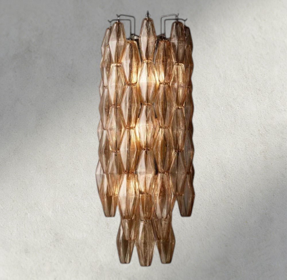 CIHELA CLEAR/ SMOKE GLASS GRAND SCONCE 30" - fovolighting