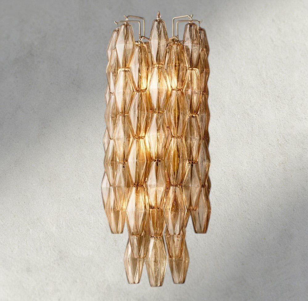 CIHELA CLEAR/ SMOKE GLASS GRAND SCONCE 30" - fovolighting