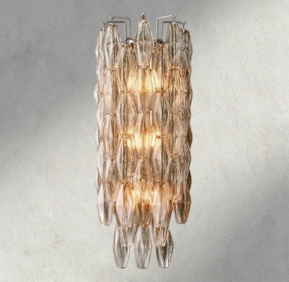 CIHELA CLEAR/ SMOKE GLASS GRAND SCONCE 30" - fovolighting