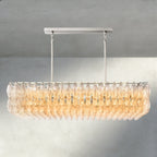 CIHELA CLEAR/ SMOKE GLASS RECTANGULAR CHANDELIER 54", 74" - fovolighting