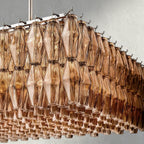 CIHELA CLEAR/ SMOKE GLASS RECTANGULAR CHANDELIER 54", 74" - fovolighting