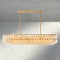 CIHELA CLEAR/ SMOKE GLASS RECTANGULAR CHANDELIER 54", 74" - fovolighting