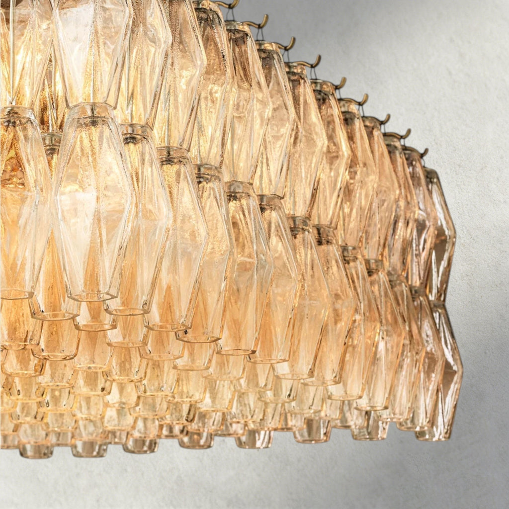 CIHELA CLEAR/ SMOKE GLASS RECTANGULAR CHANDELIER 54", 74" - fovolighting