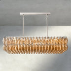 CIHELA CLEAR/ SMOKE GLASS RECTANGULAR CHANDELIER 54", 74" - fovolighting
