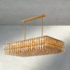 CIHELA CLEAR/ SMOKE GLASS RECTANGULAR CHANDELIER 54", 74" - fovolighting