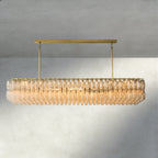 CIHELA CLEAR/ SMOKE GLASS RECTANGULAR CHANDELIER 54", 74" - fovolighting