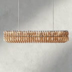 CIHELA CLEAR/ SMOKE GLASS RECTANGULAR CHANDELIER 54", 74" - fovolighting